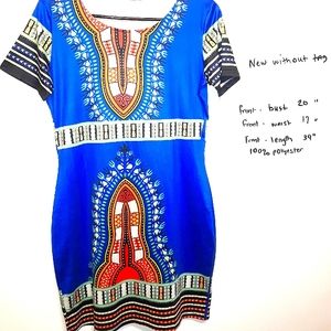 New African Dashiki Large Poly Dress